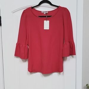 Women's Green Envelope Lis Angeles Bell Sleeve Top